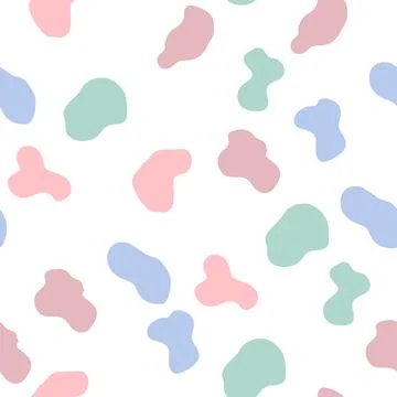 Groovy Lava Lamp Seamless Pattern. Psychedelic Fluid Drops Vector Background  Stock Illustration