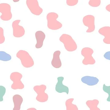 Groovy Lava Lamp Seamless Pattern. Psychedelic Fluid Drops Vector Background  Stock Illustration
