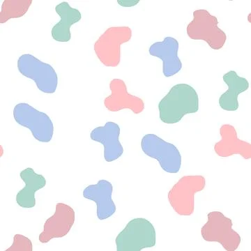 Groovy Lava Lamp Seamless Pattern. Psychedelic Fluid Drops Vector Background  Stock Illustration