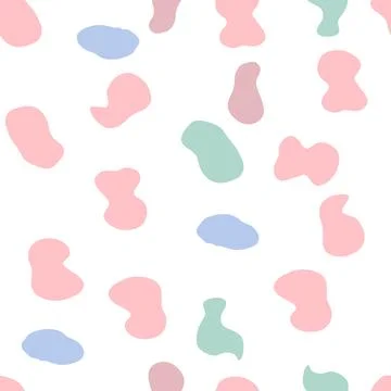 Groovy Lava Lamp Seamless Pattern. Psychedelic Fluid Drops Vector Background  스톡 일러스트