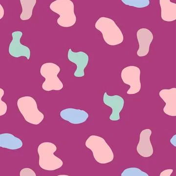 Groovy Lava Lamp Seamless Pattern. Psychedelic Fluid Drops Vector Background  Illustrazione stock