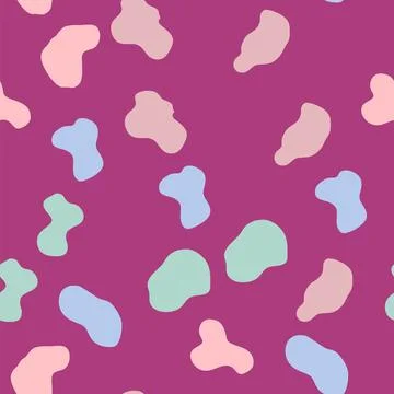 Groovy Lava Lamp Seamless Pattern. Psychedelic Fluid Drops Vector Background  스톡 일러스트