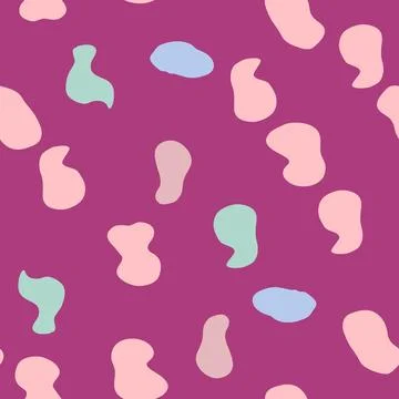Groovy Lava Lamp Seamless Pattern. Psychedelic Fluid Drops Vector Background  Illustrazione stock