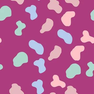 Groovy Lava Lamp Seamless Pattern. Psychedelic Fluid Drops Vector Background  Stock Illustration