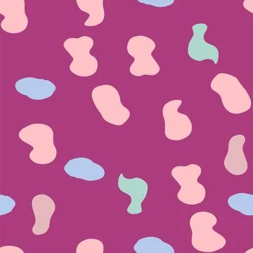Groovy Lava Lamp Seamless Pattern. Psychedelic Fluid Drops Vector Background  스톡 일러스트