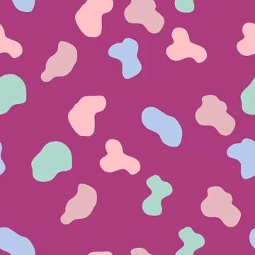 Groovy Lava Lamp Seamless Pattern. Psychedelic Fluid Drops Vector Background  Illustrazione stock