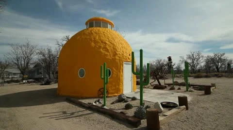 GROOVY ORANGE HOUSE Stock Footage 10795394