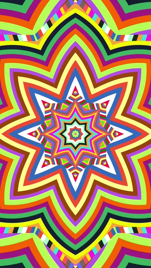 Groovy Psychedelic Kaleidoscope Stock Footage 286718866