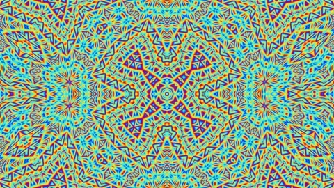 Groovy Rainbow Dynamics: Fluorescent Pattern Interplay Stock Footage 274990333