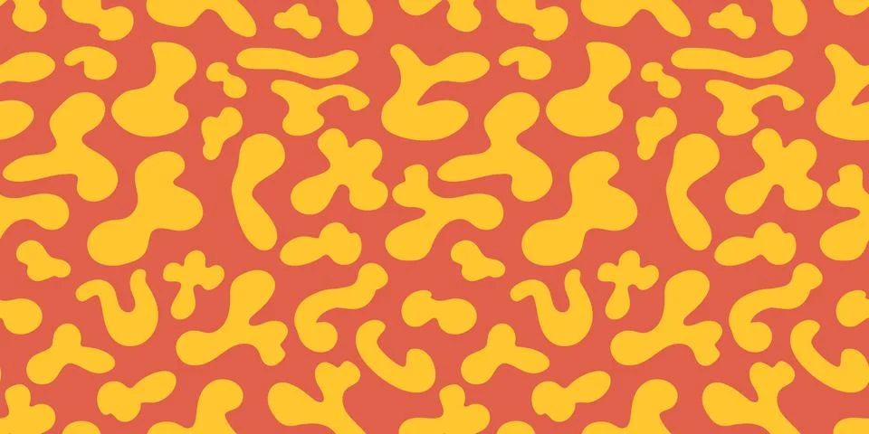 Groovy seamless pattern in retro trippy style. Repeat bright backdrop with Stock Illustration