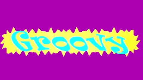 Groovy sixties hippy style background animation Video stock 189987834