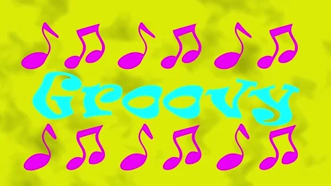 Groovy sixties hippy style background animation Stock Footage 189988507