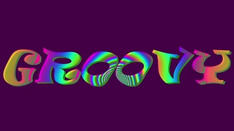 Groovy sixties hippy style psychedelic animation Video stock 196130378