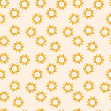 Groovy Summer Flowers Seamless Pattern 70s, 60s Retro style Stock Illustration