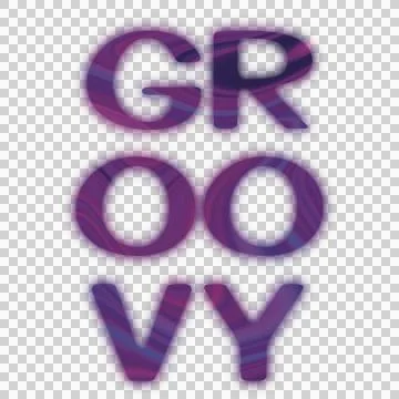 Groovy translucent sticker Stock Illustration