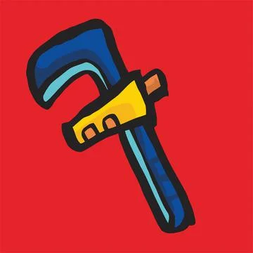 Groovy Wrench Stock Illustration