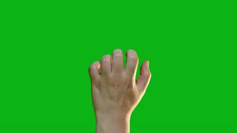 A groping hand on a green screen Stock Footage 144638321