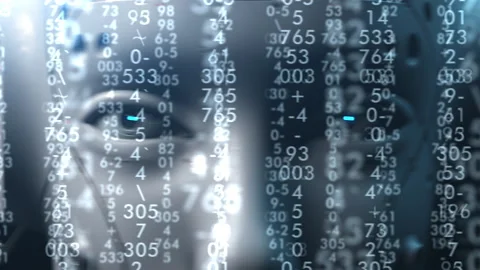 Gross error of artificial intelligence. robot's head is twitching and shaking Stock Footage 171822698