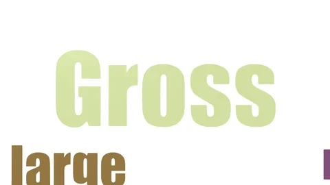 Gross Word Cloud Animated Isolated Stock Footage 107247144