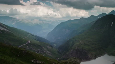 Grossglockner Alpine Road Valley Cloud Timelapse, Austria Stock Footage 341048514