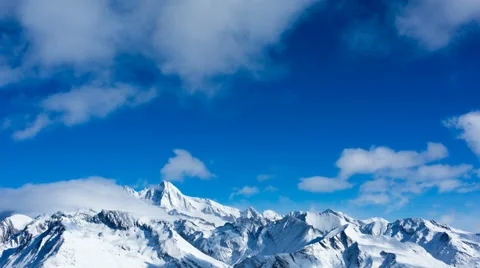 Grossglockner alpine winter time lapse Stock Footage 64953708