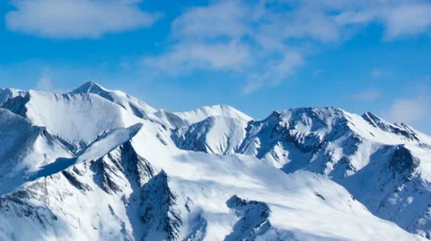 Grossglockner alpine winter time lapse Stock Footage 64954210