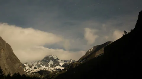 Grossglockner at night Video stock 39860523