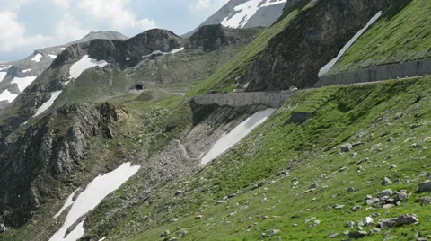 Grossglockner road through alps. Timelapse 스톡 동영상 36433185