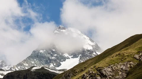 Grossglockner south face time lapse Stockbeeldmateriaal 64963739