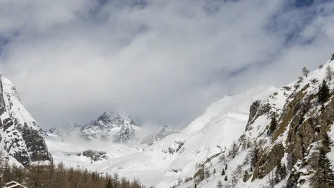 Grossglockner winter time lapse Stock Footage 87709581