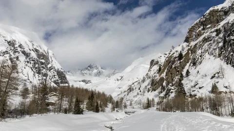 Grossglockner winter time lapse Stock Footage 89757097