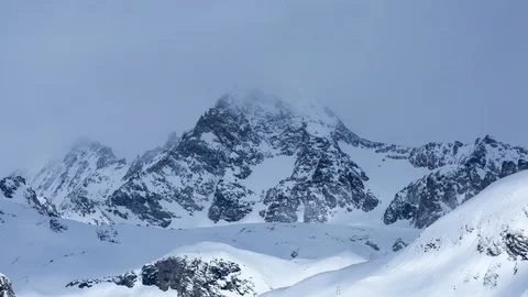 Grossglockner winter time lapse Stock Footage 117490166