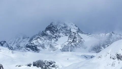Grossglockner winter time lapse Stock Footage 117490819