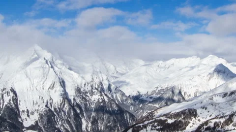 Grossvenediger alpine winter time lapse Stock Footage 64969840