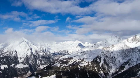 Grossvenediger alpine winter time lapse Stock Footage 64971146