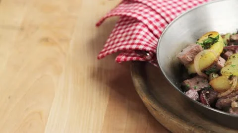 Grostl (typical Tirolean dish using leftovers) Stock Footage 24656922