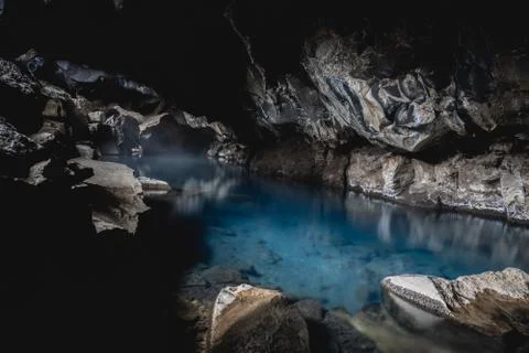 Grotagja cave from Game of Thrones, Jon Snow and Ygritte 库存照片
