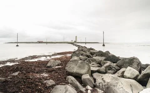Grótta Island Lighthouse Stock Photos
