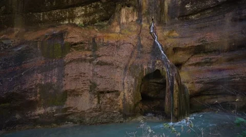 Grotto and water from the stone Stock-Footage 59571393