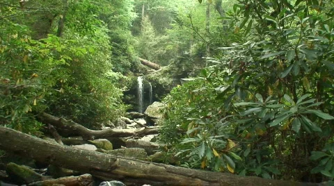 Grotto Falls 1 Stock Footage 721622