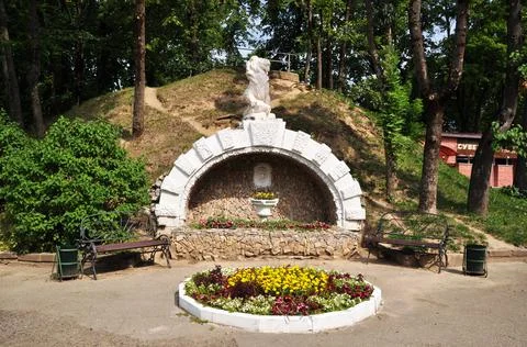 Grotto in the mountains. Stock Photos