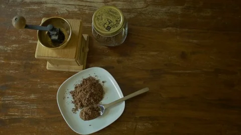 Ground acorns Stock Footage 76949555