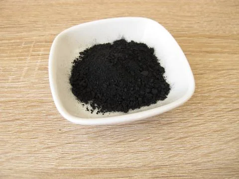 Ground activated carbon Stock Photos