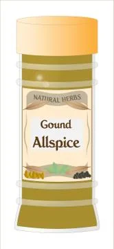 Ground allspice Illustrazione stock