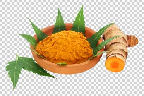 Ground and mashed turmeric Stock Photos