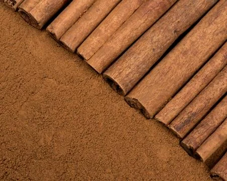 Ground and Stick Cinnamon Diagonal 库存照片