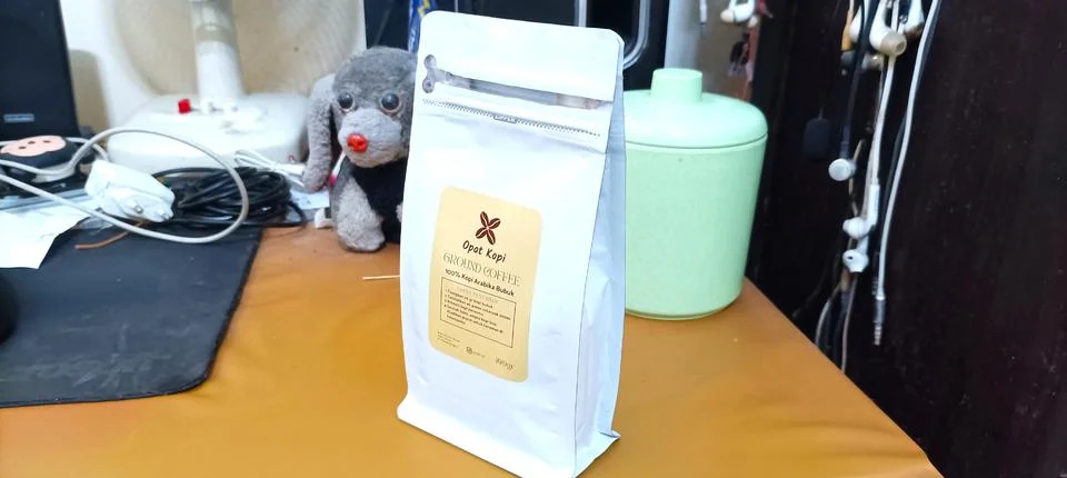 Ground Arabica coffee from the island of Java, Indonesia Fotos de archivo
