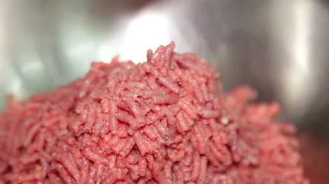 Ground Beef Close-up. Stock Footage