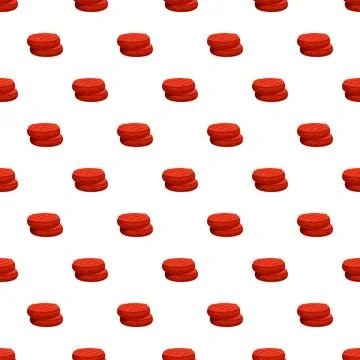 Ground beef patties stacking seamless pattern Illustrazione stock