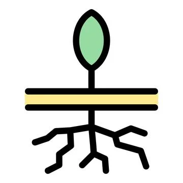 Ground bio plant icon vector flat Stock Illustration
